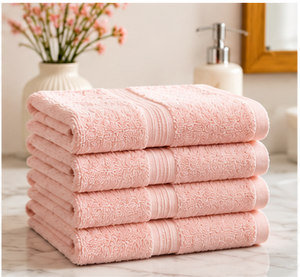 Serviette de toilette en coton 100 % jacquard gaufré à rayures, douce, pour hôtel, vente en gros - Product Image 2