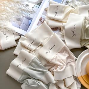 Braguitas de mujer de seda helada sin costuras, bordadas, de cintura alta, con sensación de segunda piel, entrepierna de nailon antibacteriano, estilo japonés puro, ultrafinas - Product Image 4