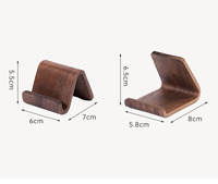 Support de téléphone portable en bois de noyer personnalisé avec logo, support de bureau portable, support de téléphone portable en bois pour table