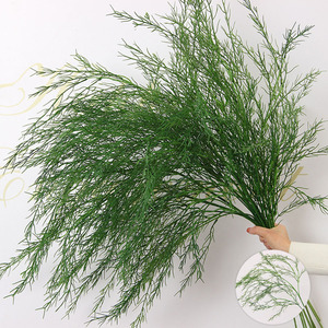 Décorations florales suspendues sur le thème vert de mariage, herbe de la pampa, floristerie, fond de plafond, feuillage artificiel - Product Image 2