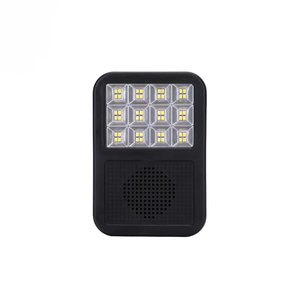 Lampe Solaire d'Urgence Haute Luminosité Étanche IP63 avec Haut-Parleur, Batterie Rechargeable au Lithium Fer Phosphate 3.7V 2000mAh - Product Image 1