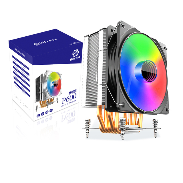 COOLMOON Direct Selling Intel AMD CPU Fan P600 6 Heatpipes TDP195W OEM Computer Custom CPU Heatsink CPU Cooler Copper for PC