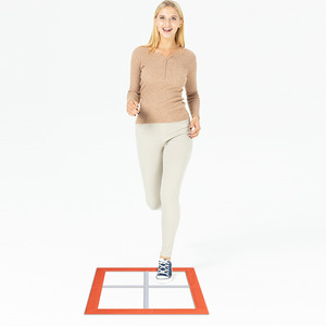 Tapis d'exercice carré en nylon Tian Kong Grid, orange et bleu, pour entraînement intérieur et extérieur, équipement de fitness portable - Product Image 3