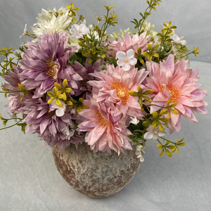 Fleurs artificielles Yiyi, chrysanthèmes queue de phénix, 30cm-100cm, fleurs en soie, décoration de mariage et de maison - Product Image 2