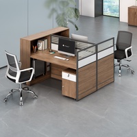 Bureau de travail commercial moderne ML avec cloison extensible, table en bois, poste de travail de bureau, garantie de 3 ans, multi-usages