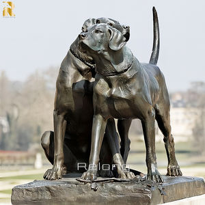 Decoración de jardín al aire libre Tamaño real Bronce <span class=keywords><strong>Dobermann</strong></span> Escultura Estatuas de perro de metal para la venta - Product Image 6