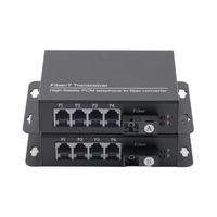 Convertisseur de média à fibre optique 4 canaux monomode 20 km Multiplexeur PCM Transmetteur audio-vidéo avec Wi-Fi pour