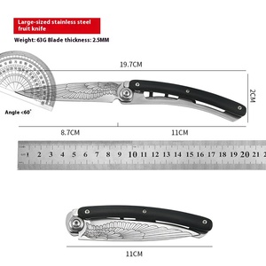 Venta al por mayor portátil mini hoja de acero inoxidable cuchillo de cocina plegable pelador de frutas para el hogar DIY uso personal - Product Image 4
