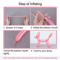 Kit de 260 ballons pour modelage, fournitures de modelage minces pour enfants, décorations de fête d'anniversaire, 100 ballons longs en latex