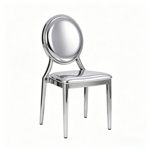 Silla de Banquete Redonda de Metal Color Oro Rosa Personalizada con Cojín de Color Personalizado Directo de Fábrica para Uso <span class=keywords><strong>en</strong></span> Comedores, Hoteles y Salas de Estar - Product Image 6