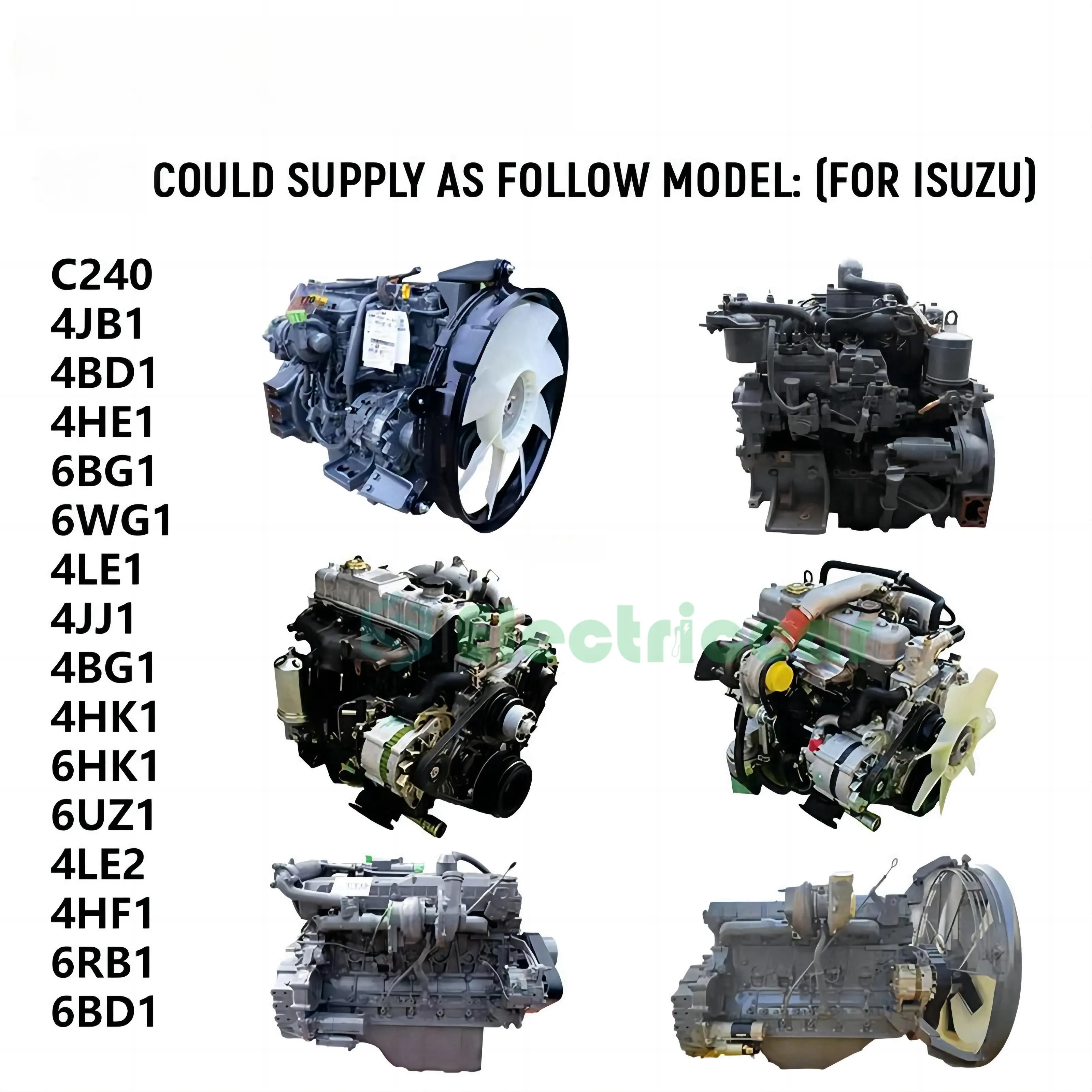 Good Quality 4JB1 4JB1T 4JA1T 4JH1 4KH1T 4HF1 4HK1 4HG1 4BA1 4D32 4D33 6D16 QD32 TD27 TD42 Motor Diesel Engine Assy