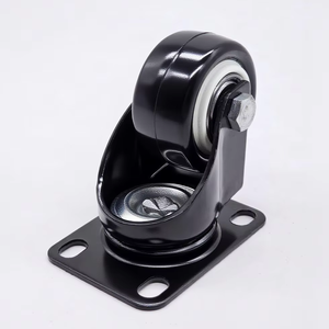 Rolos giratórios de 2 polegadas Rodízios giratórios com rolamento de esferas e fechaduras de segurança móveis PP rodízios cadeira de escritório móveis rodas - Product Image 3