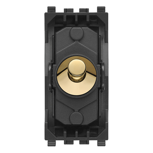 Interruptor de botón pulsador vintage dorado de 2 polos y 10 A, 5,1x6,5x2,7 mm, para uso en paneles eléctricos - Product Image 1