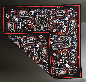 Bandane per Uomo e <span class=keywords><strong>Donna</strong></span>, Grandi Bandane Paisley Nere e Bianche con Vari Motivi Cartoon, Fasce per Capelli, Bandane da Cowboy - Product Image 3