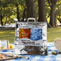 Sac isotherme chaud/froid jetable, sac de refroidissement imperméable en feuille d'aluminium pour déjeuner / collation / pique-nique, personnalisable