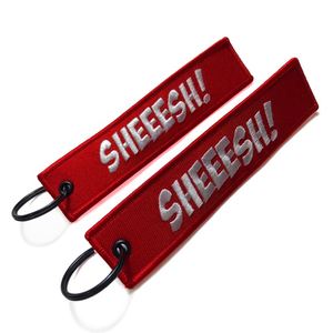 <b>Custom</b> Logo Design Double Sided Woven Fabric Keychain Before Flight Crew Jet Tag Embroidery Keyring <b>Key</b> Holder Decoration Gift - Product Image 3
