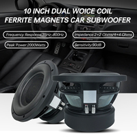 Subwoofer Auto 8 10 12 15 18 Pouces 600-5000W Haut-Parleur Double Bobine Mobile Aimants Caisson de Basses 8 Pouces pour Voiture