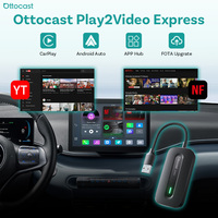 Adaptateur portable Ottocast CarPlay Android Auto 2+16G Bluetooth 5.4 Garantie 1 an pour voitures universelles Vente en gros pour concessionnaires