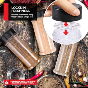 Offre Spéciale – Pot Carré Transparent Vide de 120 ml pour Herbes et Condiments, Bouteille Distributrice d'Épices en Verre de 4 oz - Product Image 5