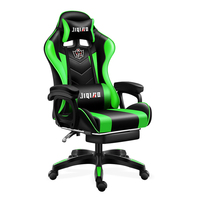 Chaise de jeu ergonomique RGB LED en cuir synthétique avec massage 7 points, acier inoxydable et accoudoirs 3D réglables