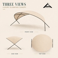Tente d'activités de luxe BOTEEN pour camping, grande taille 10x6x3.65M, structure en acier avec film extensible 750G, auvent dédié pour zones scéniques