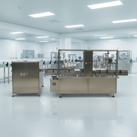 Machine automatique de remplissage, scellage et bouchage de bouteilles de sirop liquide oral linéaire - Offre Spéciale