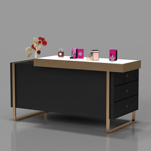 Présentoir de Comptoir pour Cosmétiques LUX en MDF Blanc avec Logo Personnalisé pour Magasin de Maquillage - Product Image 3