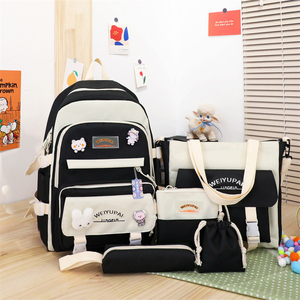 Vente en gros à bas prix, sacs à dos scolaires de haute qualité pour adolescentes, ensemble de cinq sacs pour étudiantes - Product Image 6