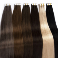 Ekstensi Rambut Tape in Remy Virgin Rusia Grosir, Double Drawn Blonde, Ekstensi Rambut Tape in Virgin Human