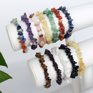 Natural <b>Crystal</b> Chips Polished Green Aventurine <b>Bracelet</b> with Cards - Product Image 4