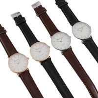 Montre-bracelet à quartz ultra-fine et simple pour homme, style Genève, vente en gros