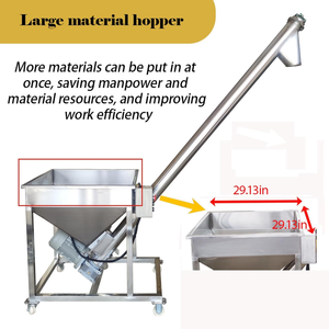 Alimentateur automatique Manipulation des matériaux Seau vibrant Ascenseur Granulés Trémie verticale hélicoïdale Alimentateur à vis de qualité alimentaire - Product Image 3