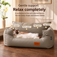 Canapé-lit pour chat en cuir PU moderne, imperméable, antidérapant, facile à nettoyer, style nordique, extra-large, toutes saisons, vente en gros du fabricant