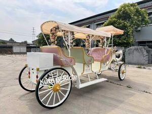Chariot Électrique Classique Personnalisé par le Fabricant, Style Mariage Royal Cendrillon, pour Marathon, avec Décoration Florale - Product Image 5
