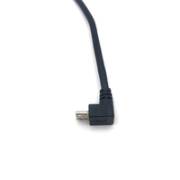 UL2725 28awg kabel Data USB mikro 90 derajat 90 derajat jaket PVC pelindung jalinan sudut untuk komputer ke atas ke bawah kiri kanan