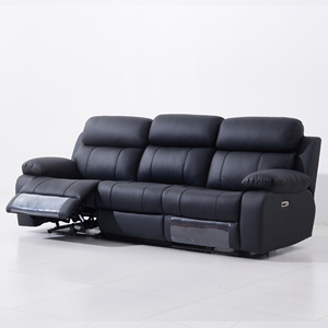 Moderno de lujo cómodo cine en casa de <span class=keywords><strong>3</strong></span> <span class=keywords><strong>plazas</strong></span> de cuero sala de estar sofás eléctrico reclinable sofá conjunto con bandeja de mesa desplegable - Product Image 2