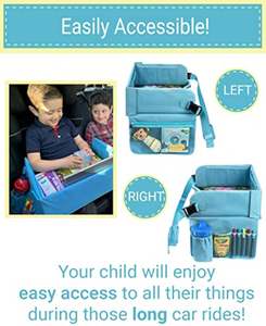 Mesa Plegable para Asiento de Coche para Niños Pequeños, Organizador Portátil Impermeable para Bebés, Bandeja de Actividades para Niños para Viajes en Coche - Product Image 2