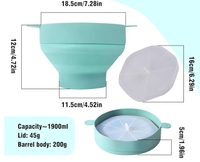 Bol à pop-corn pliable en silicone au design moderne résistant aux hautes températures et au four à micro-ondes vaisselle sûre pour les fêtes et événements