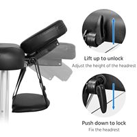 Vente populaire de luxe Camillas De Masajes lit à cils adulte Salon de beauté Spa Table de lit de massage avec massage complet du corps