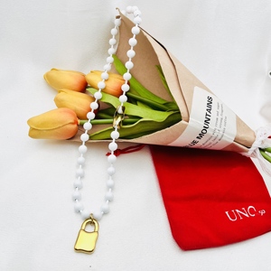 Collar <span class=keywords><strong>de</strong></span> Cadena con Colgante <span class=keywords><strong>de</strong></span> Cuentas Coloridas y Candado <span class=keywords><strong>de</strong></span> Corazón, Joyería <span class=keywords><strong>de</strong></span> Acero Inoxidable Personalizada AB, Estilo <span class=keywords><strong>Uno</strong></span> <span class=keywords><strong>de</strong></span> <span class=keywords><strong>50</strong></span>, Consultar Catálogo - Product Image 2
