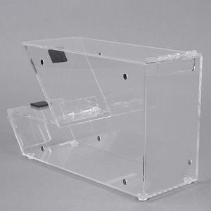 Bac à bonbons empilable en acrylique avec couvercle rabattable, distributeur modulaire <span class=keywords><strong>de</strong></span> garnitures alimentaires pour glacier, bar à café, logo personnalisé, fabrication en usine - Product Image 4