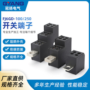 Bloque de terminales de tornillo FJ6, terminal de interruptor negro de 3 polos para cableado rápido de disyuntores - Product Image 5