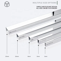 Promotion : Profilé en U en acier inoxydable 304, finition miroir or/noir, bande décorative murale en métal pour carrelage, idéal pour la décoration intérieure