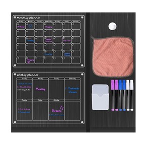 Tableau <span class=keywords><strong>magnétique</strong></span> en acrylique pour réfrigérateur 40x30cm, planificateur hebdomadaire de repas, surface acrylique <span class=keywords><strong>effaçable</strong></span>, modèle OT0-260708-20 - Product Image 1