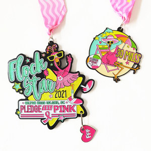 Medallón de Triatlón de Aleación de Zinc con Color Personalizado, Medalla Deportiva de Metal Personalizada con Logotipo Personalizado para Maratón - Product Image 2