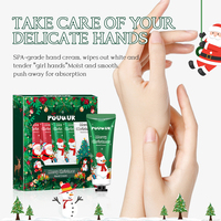 Ensemble de crèmes pour les mains POUQUR entièrement en anglais, nourrissantes, hydratantes, anti-sécheresse, cinq pièces pour l'automne et l'hiver, vente en gros, cadeau de Noël