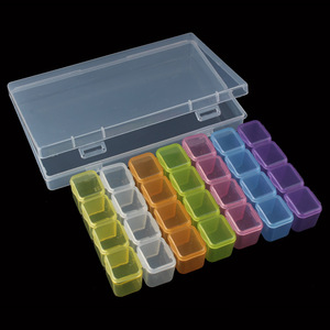 Contenedor Transparente de Plástico ABS para Guardar Uñas, Organizador Portátil de Joyas, Caja Sólida con Divisor Extraíble para Suministros de Arte de Uñas - Product Image 6
