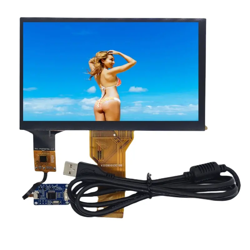 Schermo da 7 pollici con risoluzione 800*480 con interfaccia USB + RGB touch screen LCD da 7 pollici