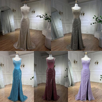 Beige sirène sans manches longueur de plancher robes de soirée 2024 Serene Hill LA72163 robes de bal de fête pour les femmes