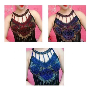 <span class=keywords><strong>Canottiera</strong></span> da <span class=keywords><strong>donna</strong></span> con strass a rosa <span class=keywords><strong>lunga</strong></span> con paillettes lucide in maglia sottile con bretelle da discoteca senza maniche <span class=keywords><strong>canottiera</strong></span> imbottita elegante da festa - Product Image 5